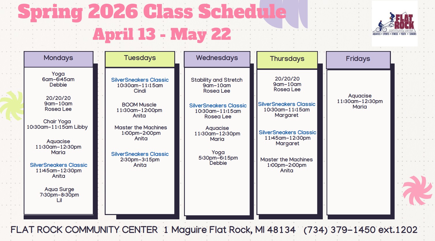 Sping 2026 Class Schedule